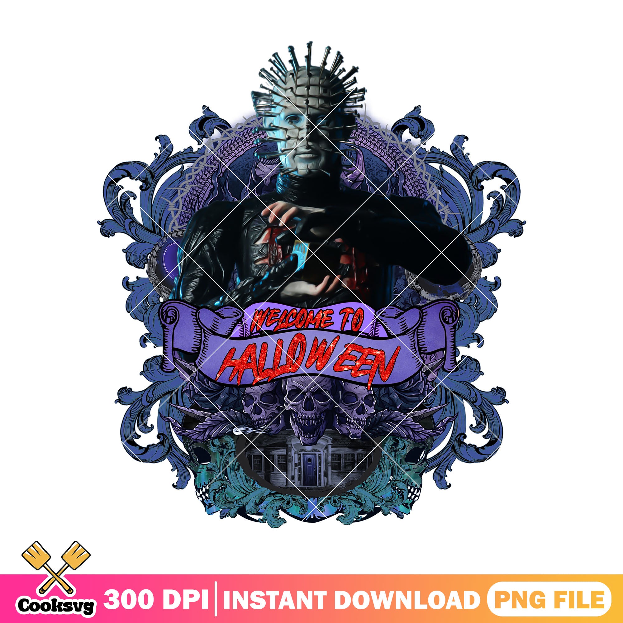 Pinhead welcome to halloween png, scary films png, halloween png – Cooksvg