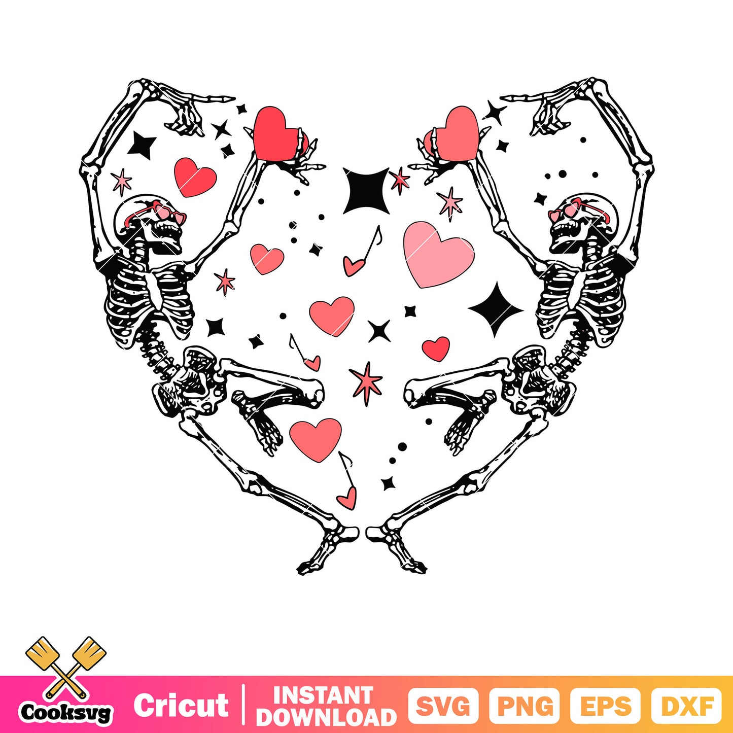 Pink Bone heart svg, skeleton costume​ svg, starry night​ svg