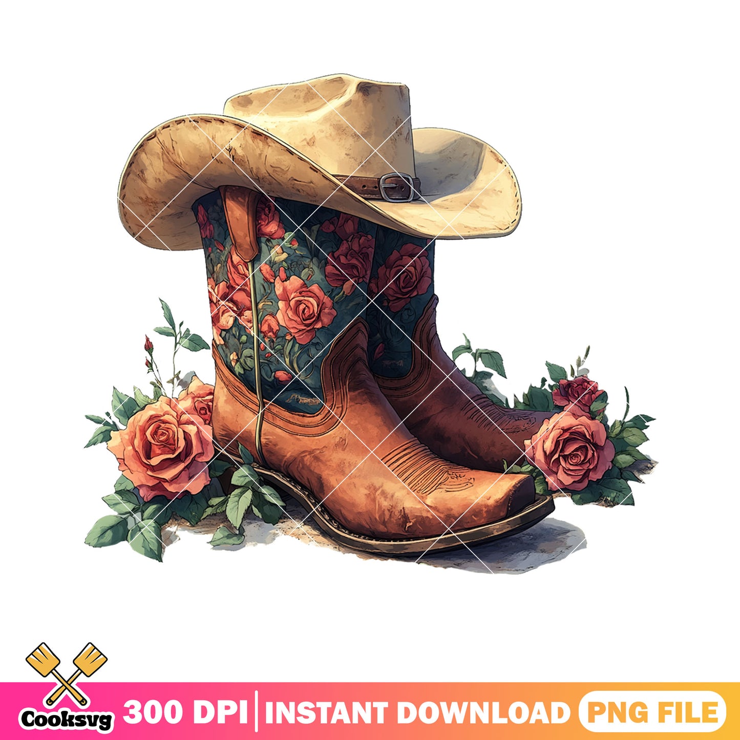 Pink Cowgirl Boots Valentine_s Day PNG