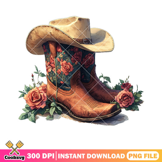 Pink Cowgirl Boots Valentine_s Day PNG