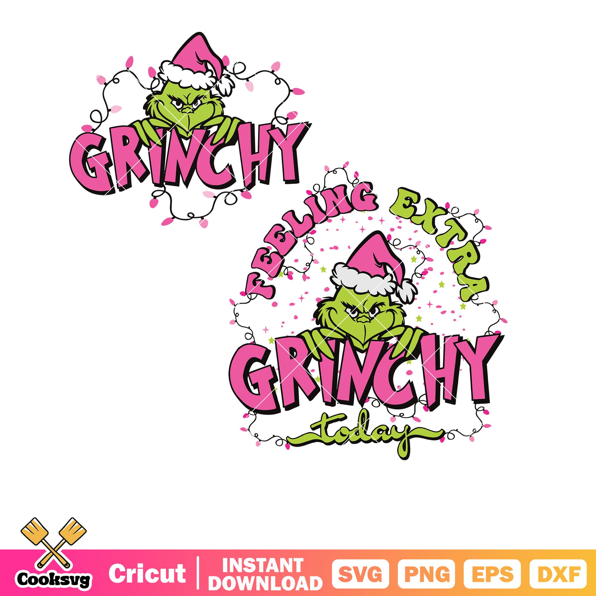 Pink Grinchmas Feeling Extra Grinchy Today svg, feeling extra grinchy today svg