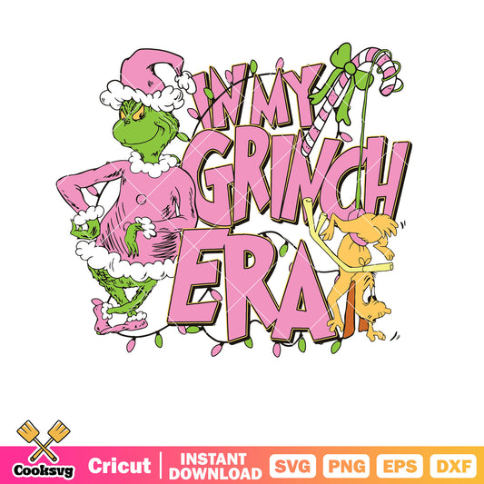 Pink Grinchmas In My Grinch Era svg design, in my grinch era svg