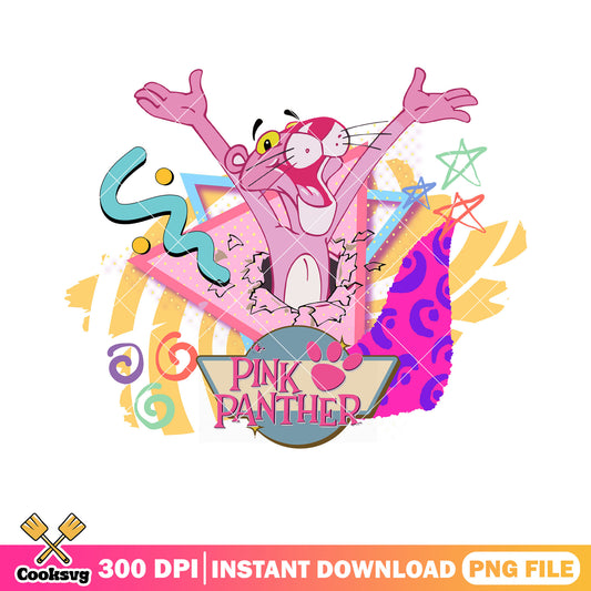 Pink Panther 90s cartoon vibe png, pink panther classic cartoon​​ png