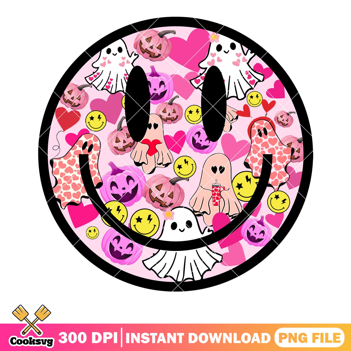 Pink Smile icon png, halloween scary png, jack o lantern png