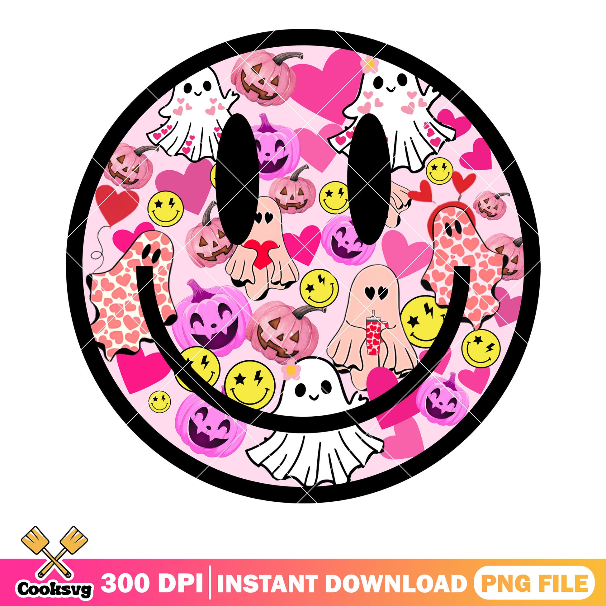 Pink Smile icon png, halloween scary png, jack o lantern png