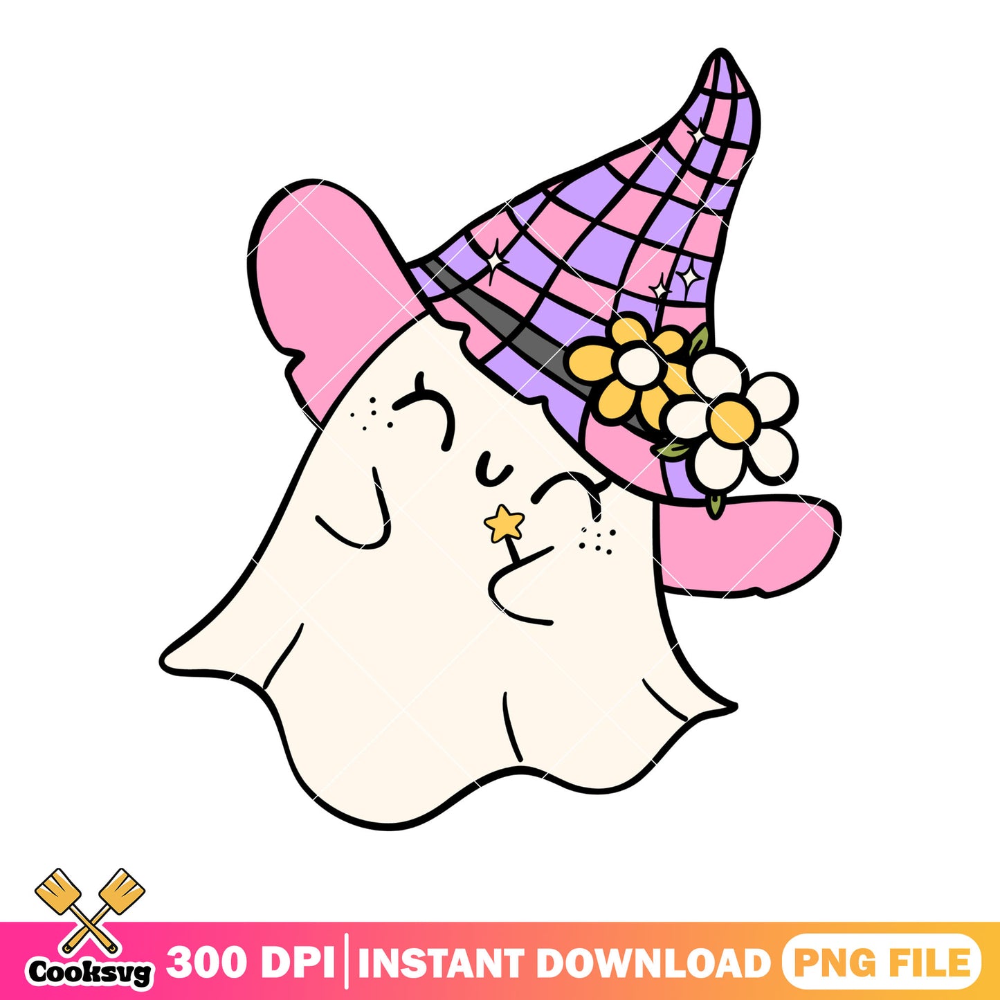 Pink Witches hat star png, ghost costume​ png, halloween scary png