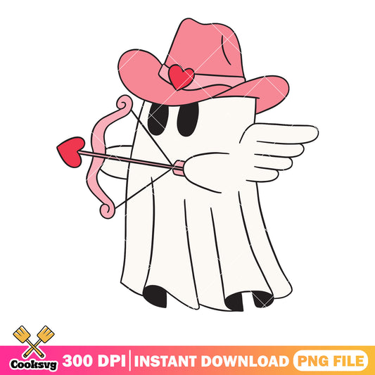 Pink bow cupid cow boy hat png, ghost costume png, halloween scary png