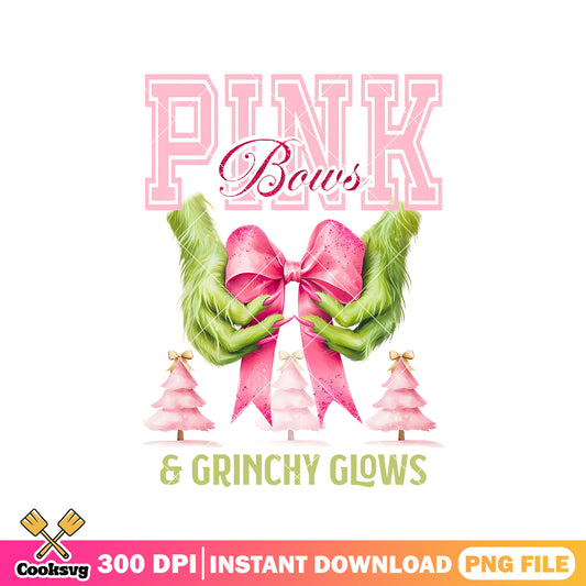 Pink bows and grinch glows png, grinch pink​ png, the grinch png