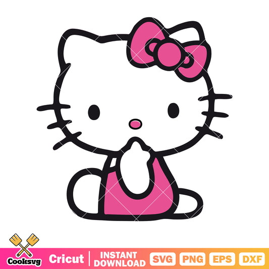 Pink hello kitty cat sanrio svg file, pink hello kitty svg