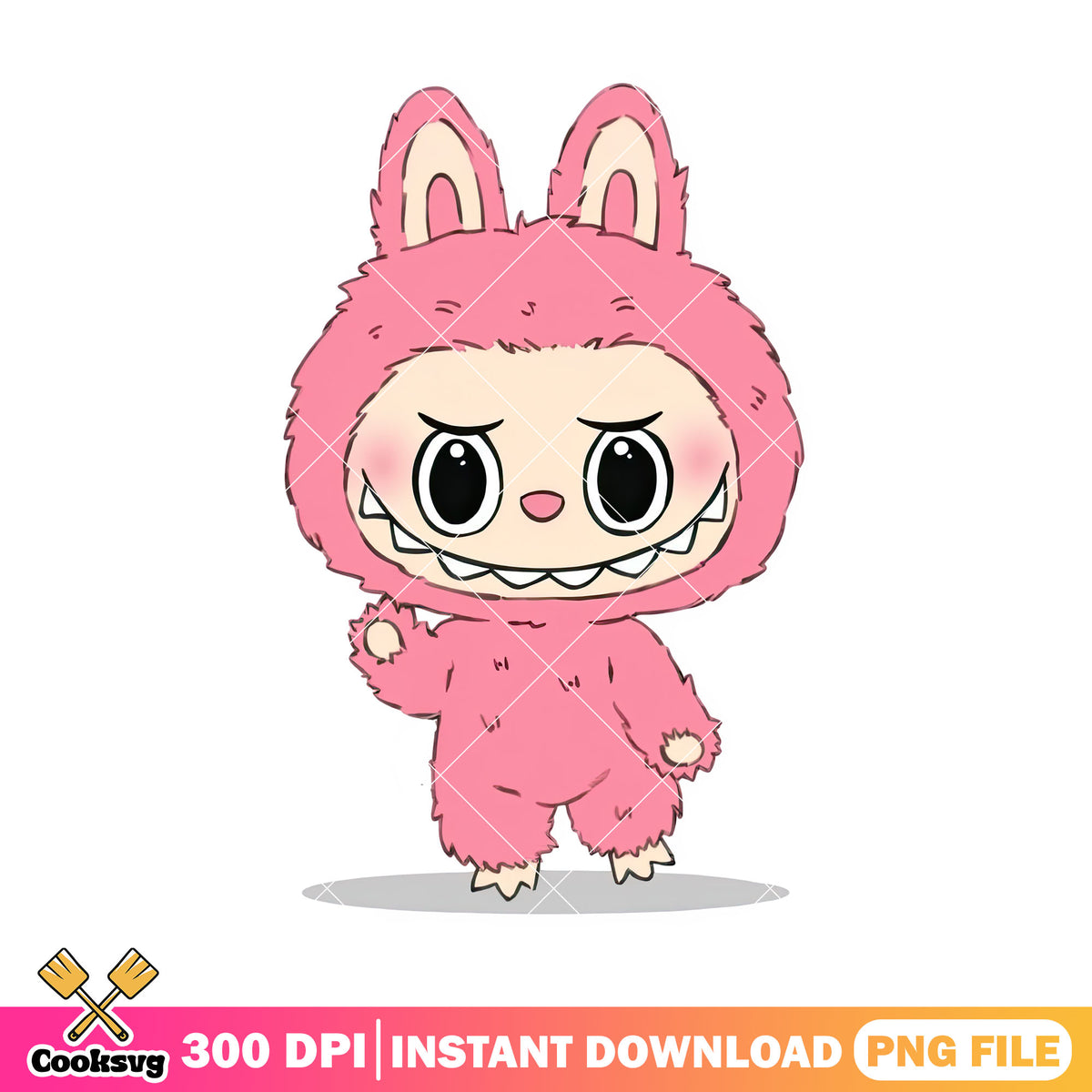 Labubu Pink Gradient Pink labubu cute png, standing labubu png, labubu popmart png – Cooksvg