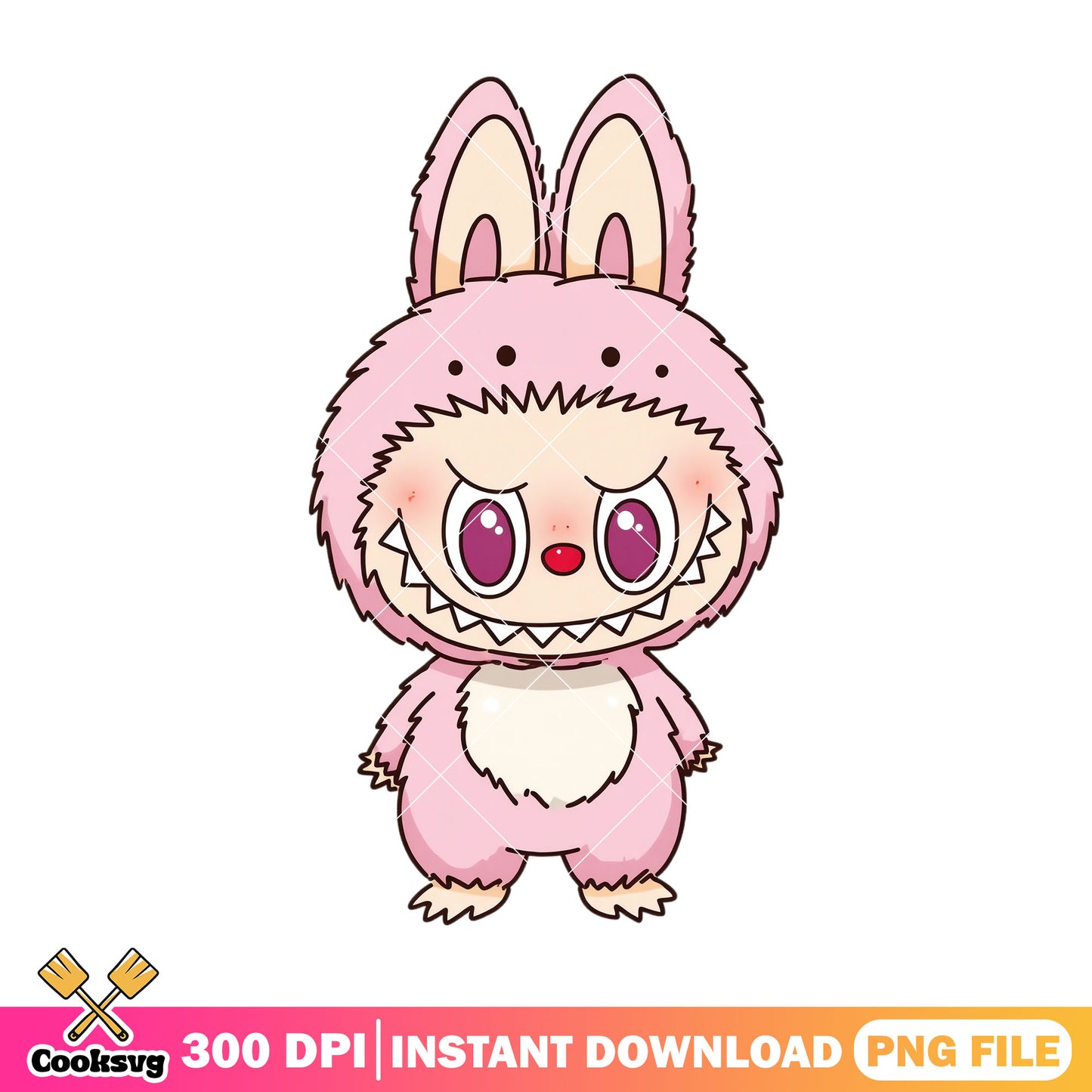 Pink labubu monster design png, labubu baby png, labubu near me png