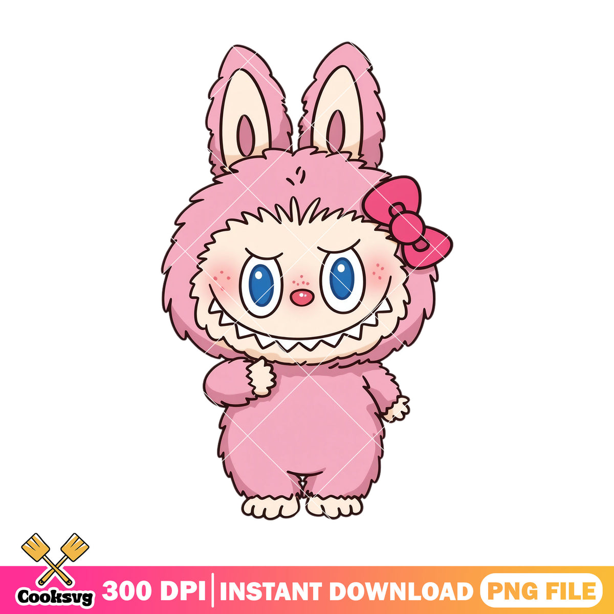 Labubu Pink Gradient Pink labubu monster design png, labubu popmart png, labubu girl png ...