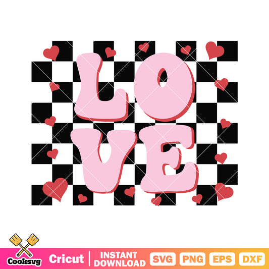 Pink love valentine svg design, pink valentine svg, love valentine svg