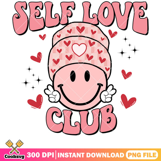 Pink smile icon self love club png, self love club png, pink valentine png