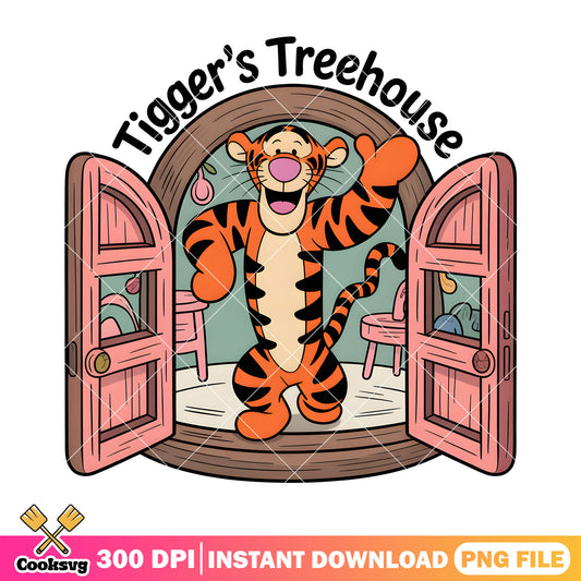 Pink treehouse  tigger png, disney tigger png, tigger house png