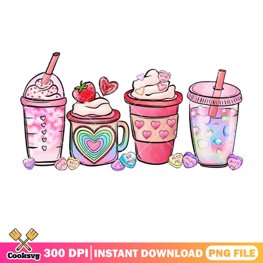 Pink valentine coffee mug png, pink valentine png, coffee mug png