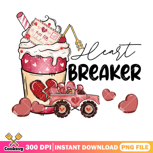 Pink valentine heart breaker png, heart breaker png, pink valentine png