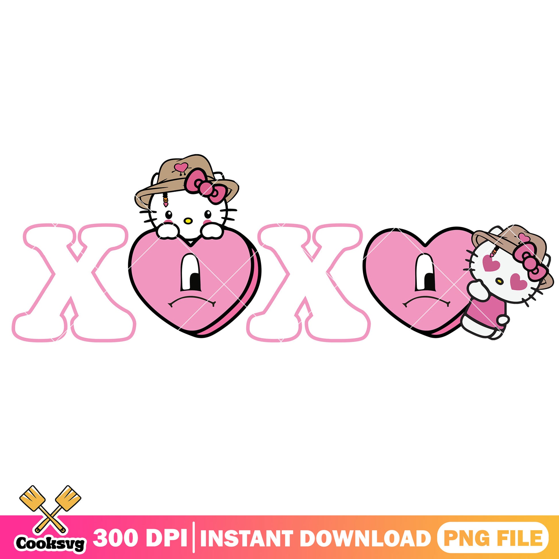 Pink valentine xoxo hello kitty png, pink valentine png, hello kitty png