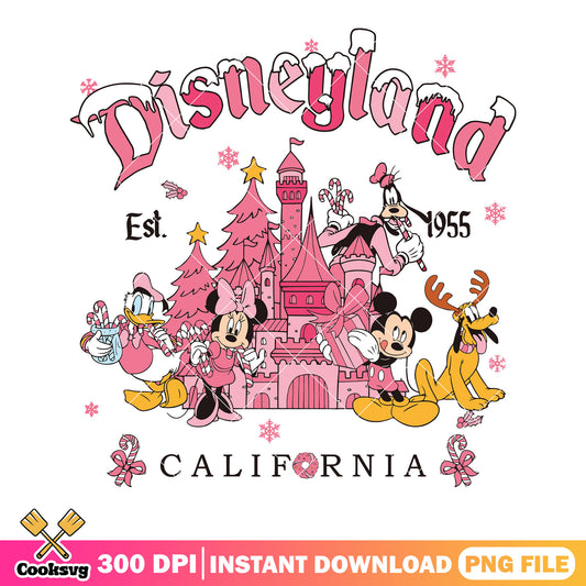 Pinky disneyland est 1955 png, disney castle​ png, mickey and friends png