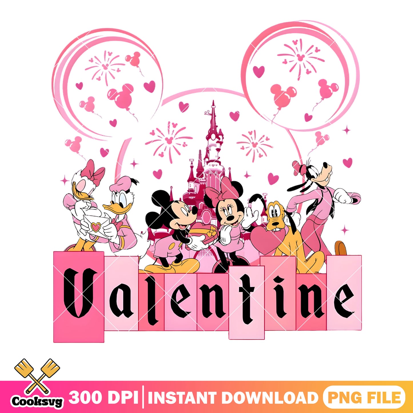 Pinky disney valentines png, happy valentine day png, disneeland png