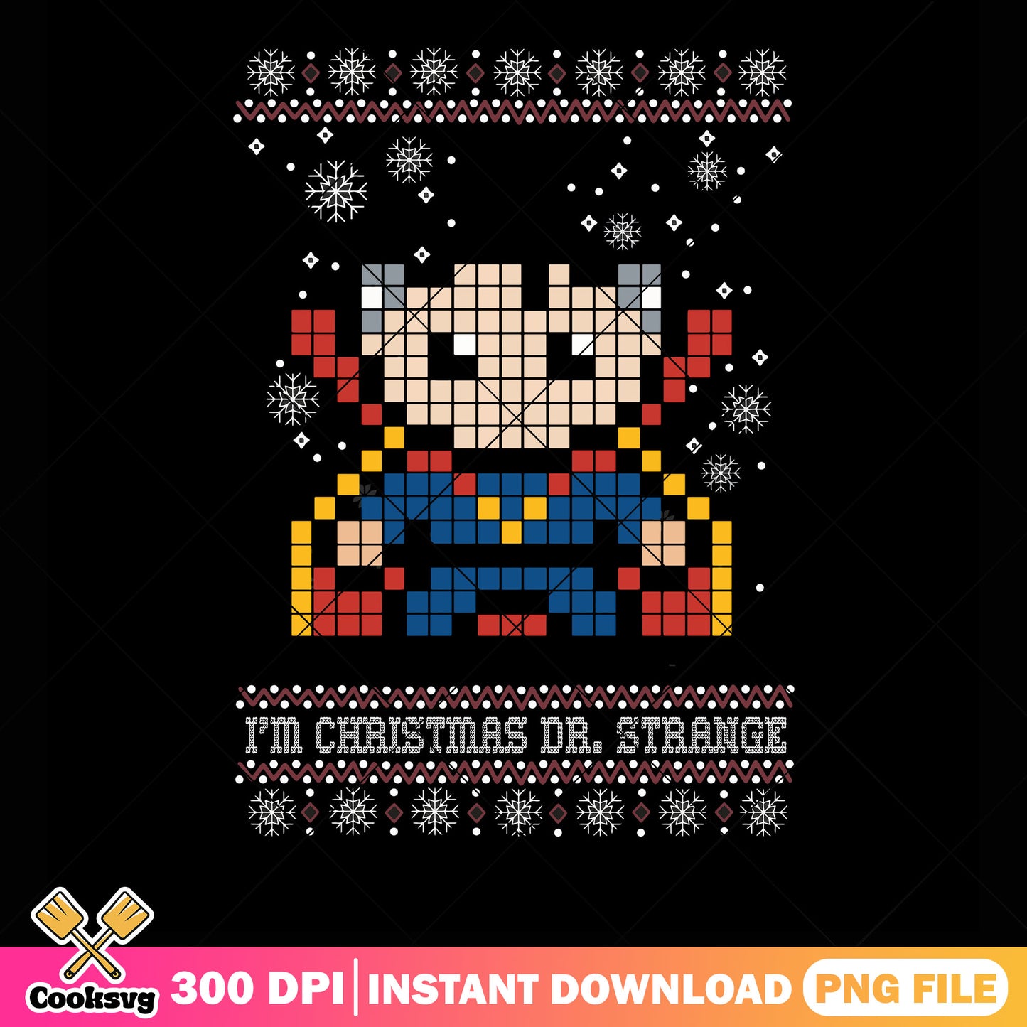 Pixel christmas dr strange png, dr strange png, christmas vibes png