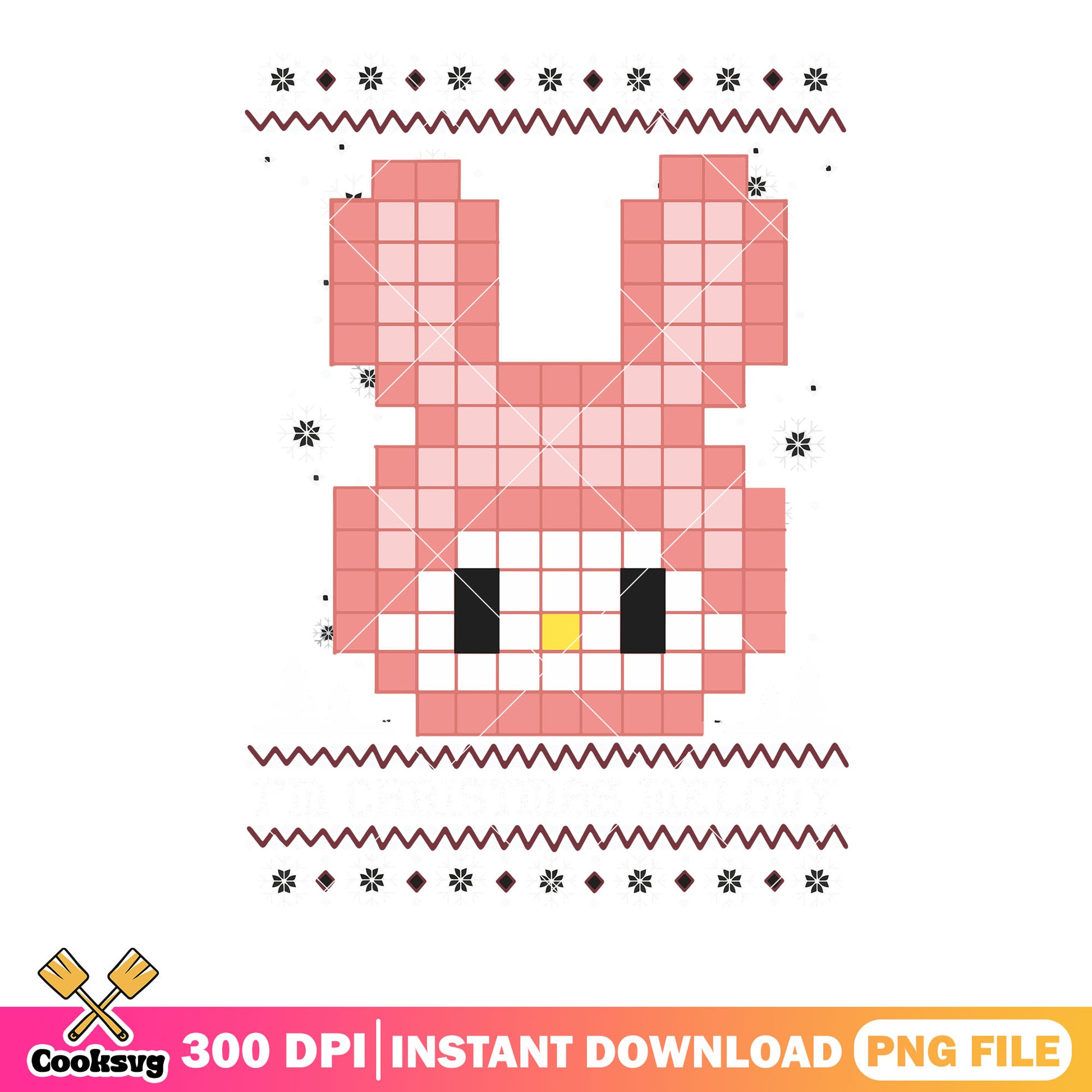 Pixel christmas melody png, sanrio melody png, christmas vibes png