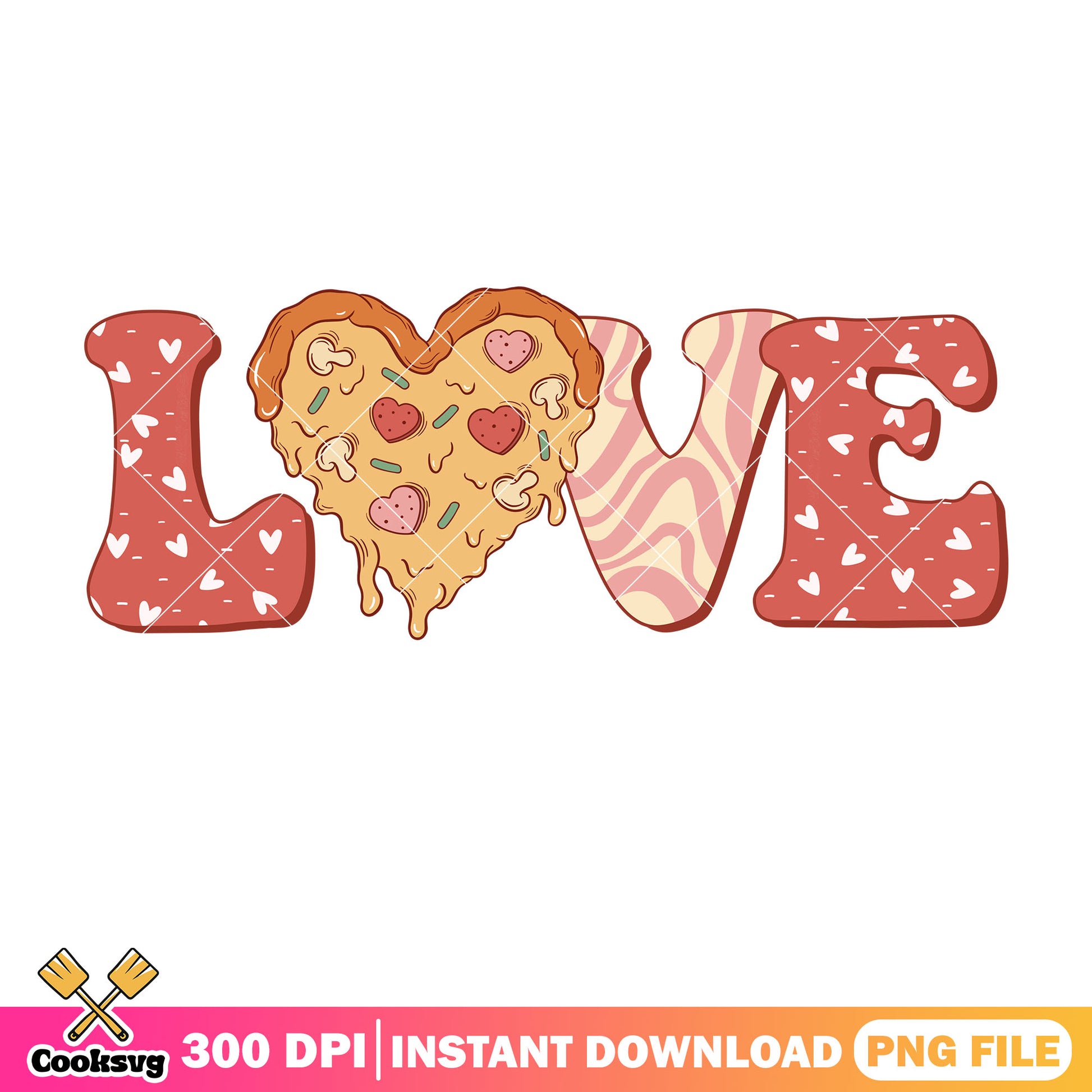 Pizza love valentine png, love valentine png, pizza valentine png