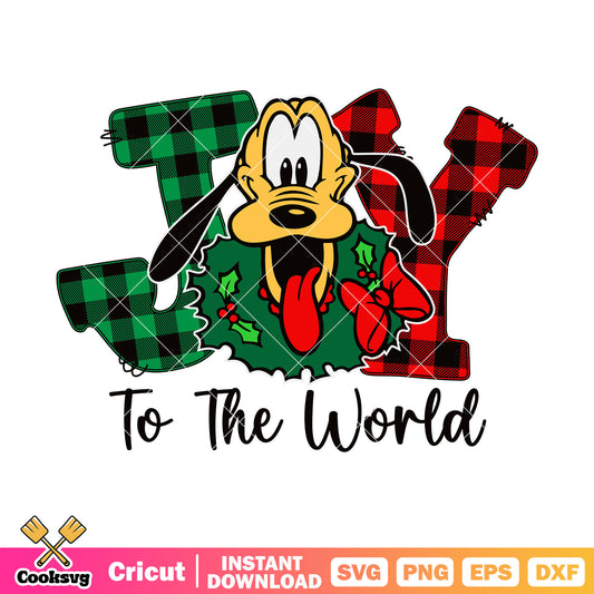 Pluto christmas joy to the world svg
