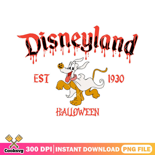 Pluto disneyland 1930 png, halloween fonts png, disney pluto png