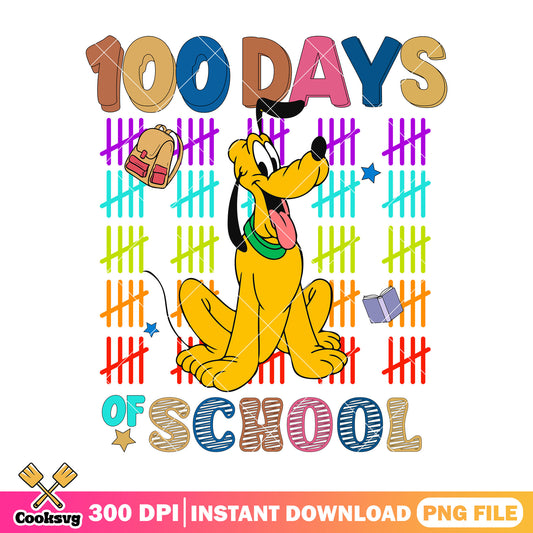 Pluto dog 100 days school png, pluto cute png, go back to school png