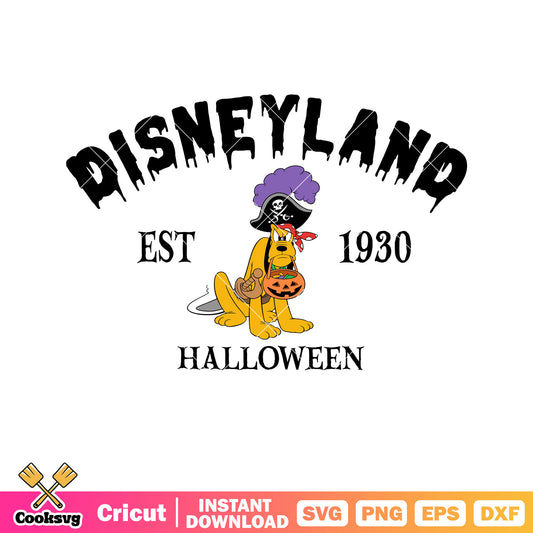 Pluto dog disneyland halloween svg