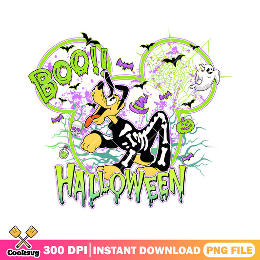 Pluto in skeleton outfit png, when is halloween png, disney pluto png