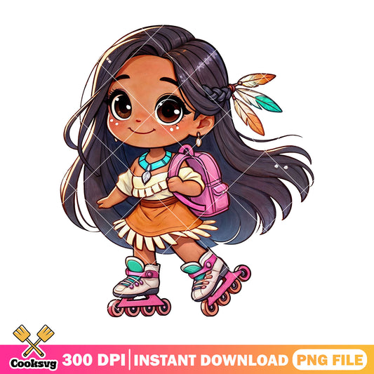 Pocahontas going school png, going back to school png, disney land png
