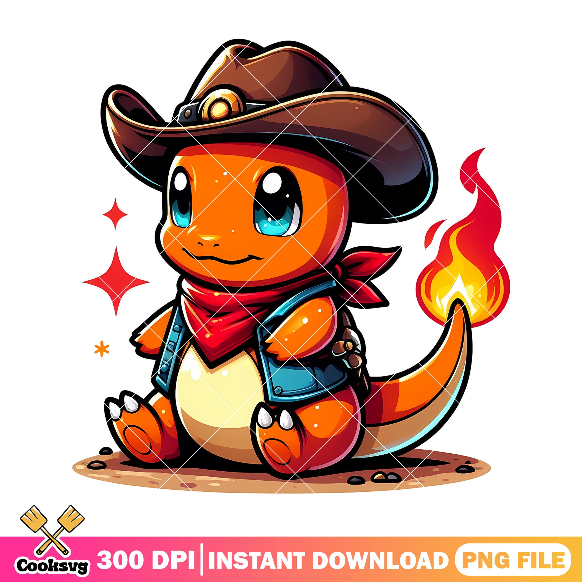 Pokemon Charmander Cowboy png, halloween customes png, halloween png