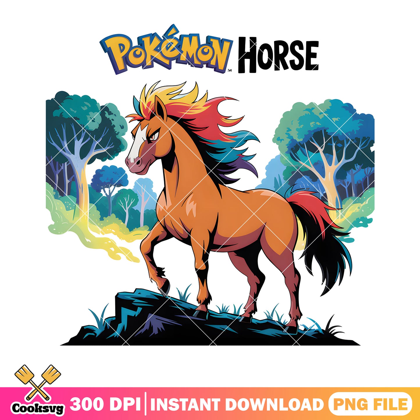 Pokemon horse fakemon png, pokemon poster png, pokemon gifts png