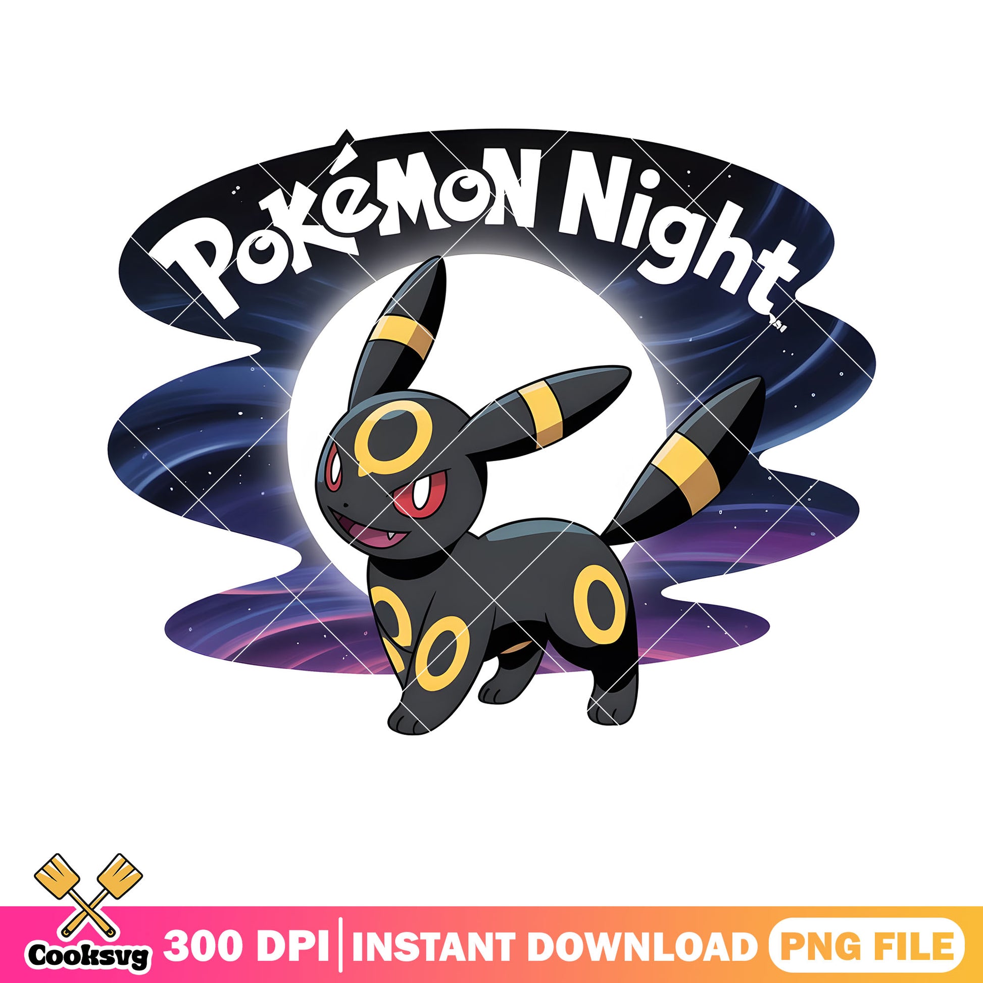 Pokemon night umbreon png, pokemon poster png, pokemon umbreon png