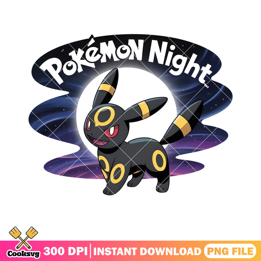 Pokemon night umbreon png, pokemon poster png, pokemon umbreon png