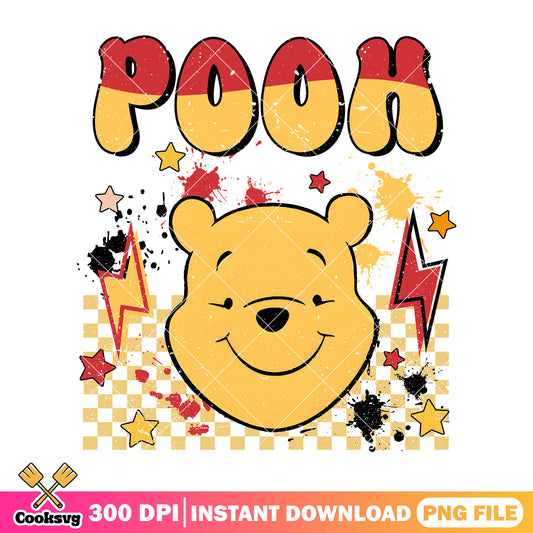 Pooh bear head vibes png, winnie the pooh png, disney head png