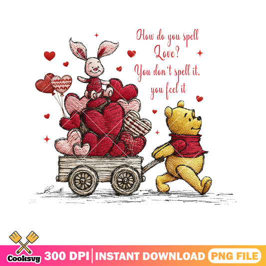 Pooh bear winnie​ png,heartfelt message png,funny valentine​ png