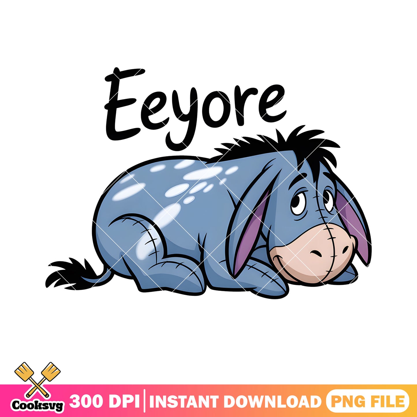 Pooh eeyore lay down poster png, disney eeyore png, pooh friends png