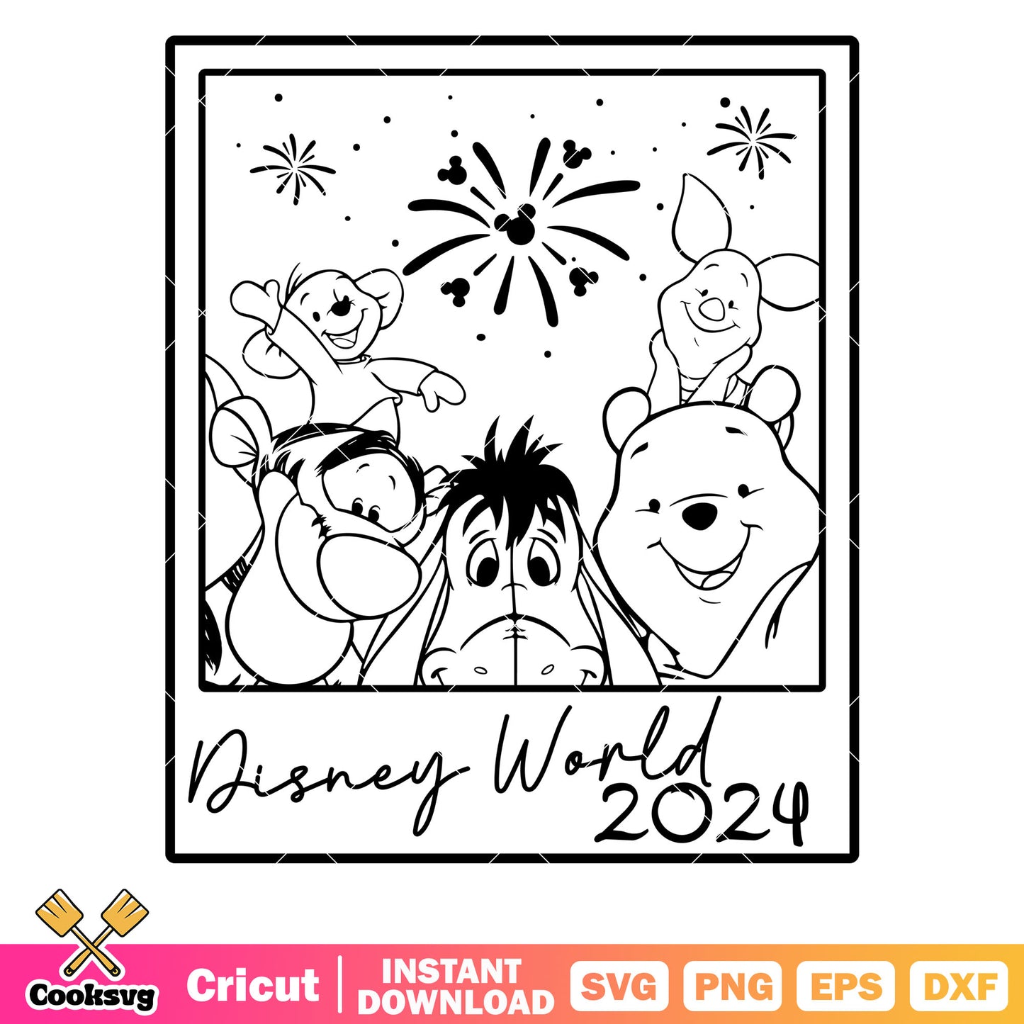 Pooh friends funny disney world svg, disney world pooh svg