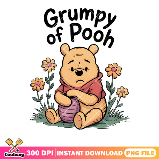 Pooh grumpy winnie vibes png, disney pooh png, winnie the pooh png