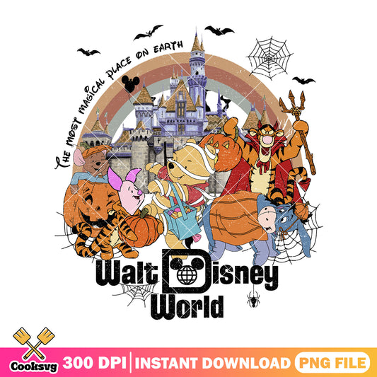 Pooh halloween world png, winnie the pooh png, spirit halloween png