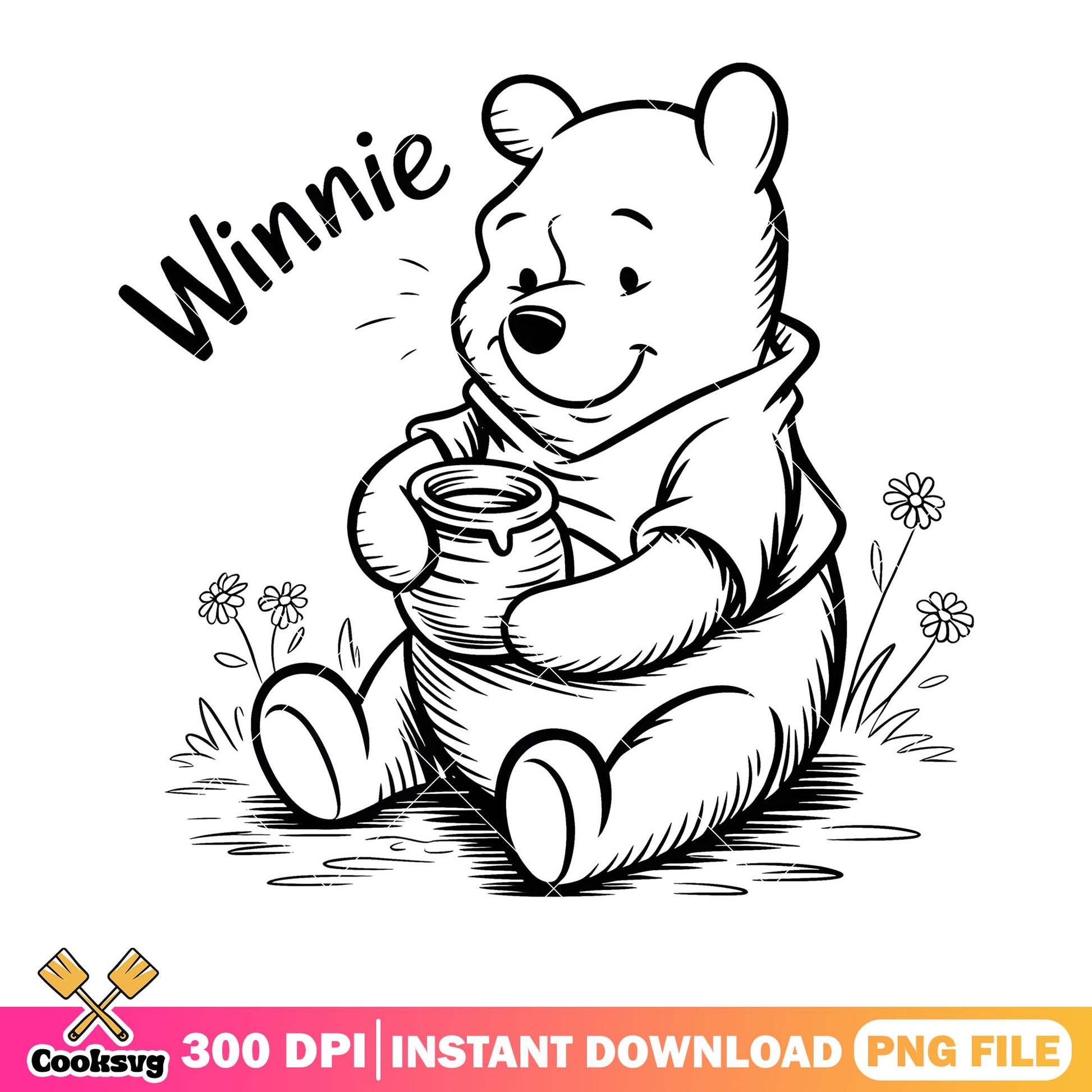 Pooh is homework painting png, winnie pooh png,​ vintage pooh png