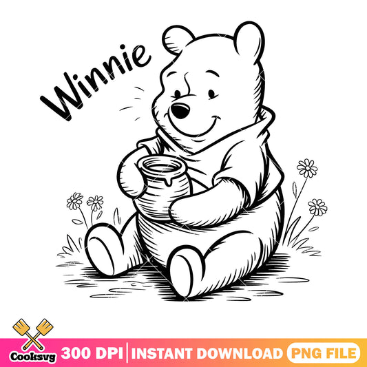 Pooh is homework painting png, winnie pooh png,​ vintage pooh png