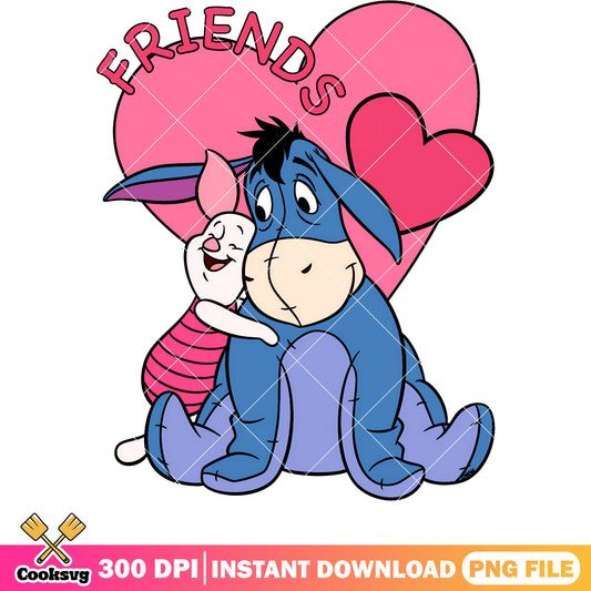 Pooh love friends valentine png, pooh valentine png, winnie the pooh png