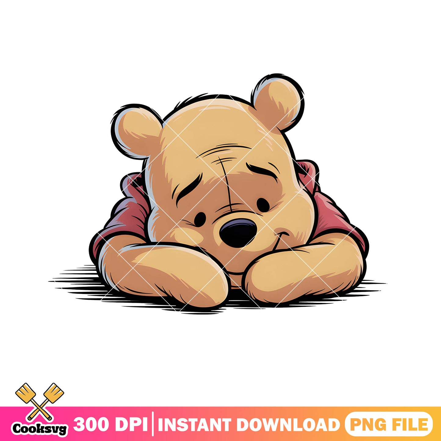 Pooh sad face poster png, disney pooh bear png,​ pooh poster png