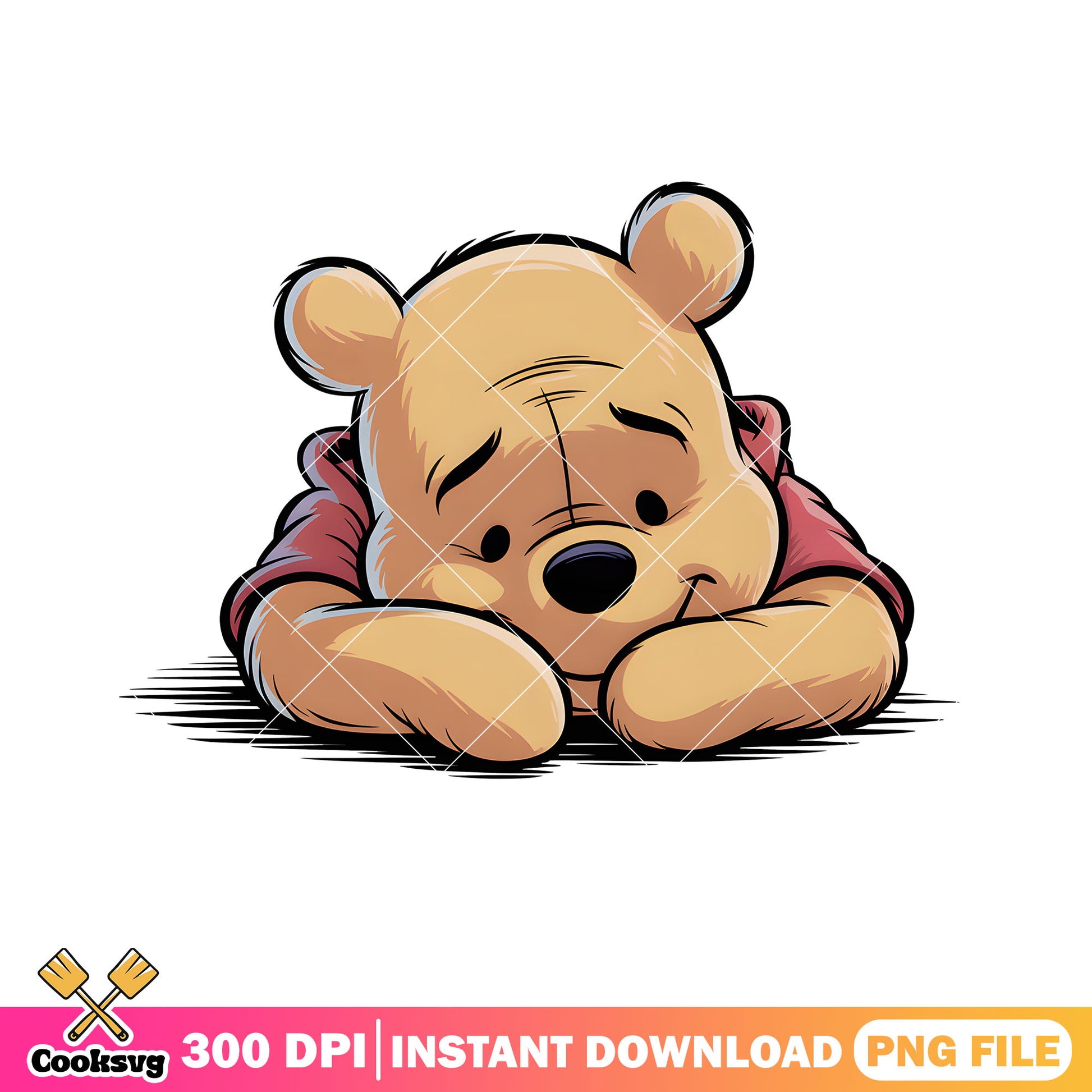 Pooh sad face poster png, disney pooh bear png,​ pooh poster png