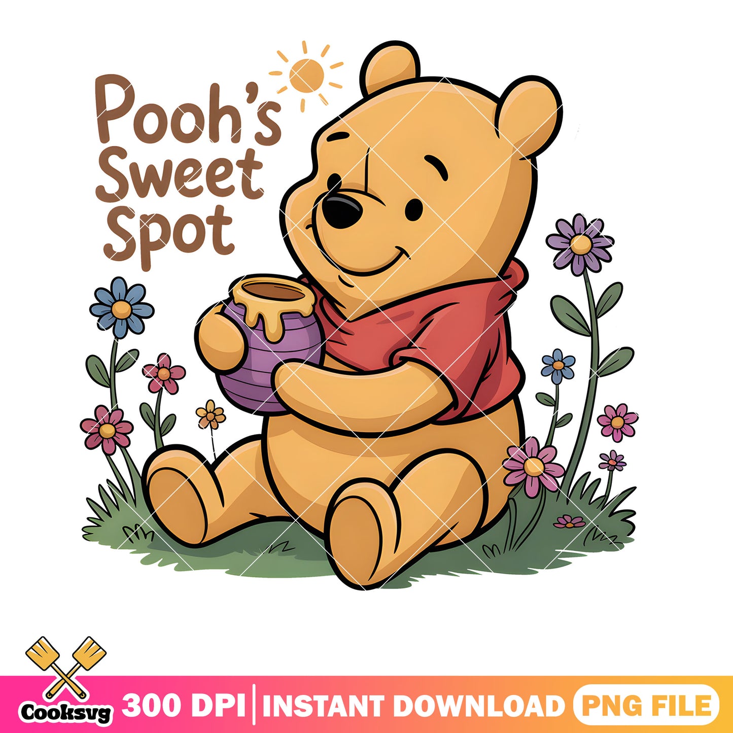 Pooh sweet spot png, winnie the pooh png, pooh honey pot​ png