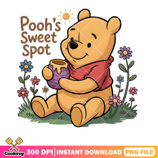 Pooh sweet spot png, winnie the pooh png, pooh honey pot​ png
